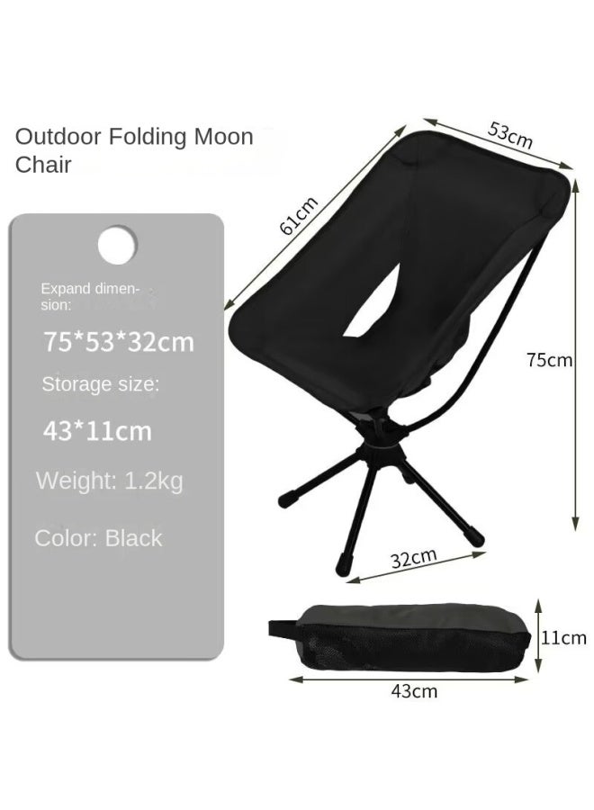 general Outdoor 360-degree Rotating Chair Aluminum Alloy Folding Chair Convenient Fishing Camping Chair Leisure Chair Camping - Image 1